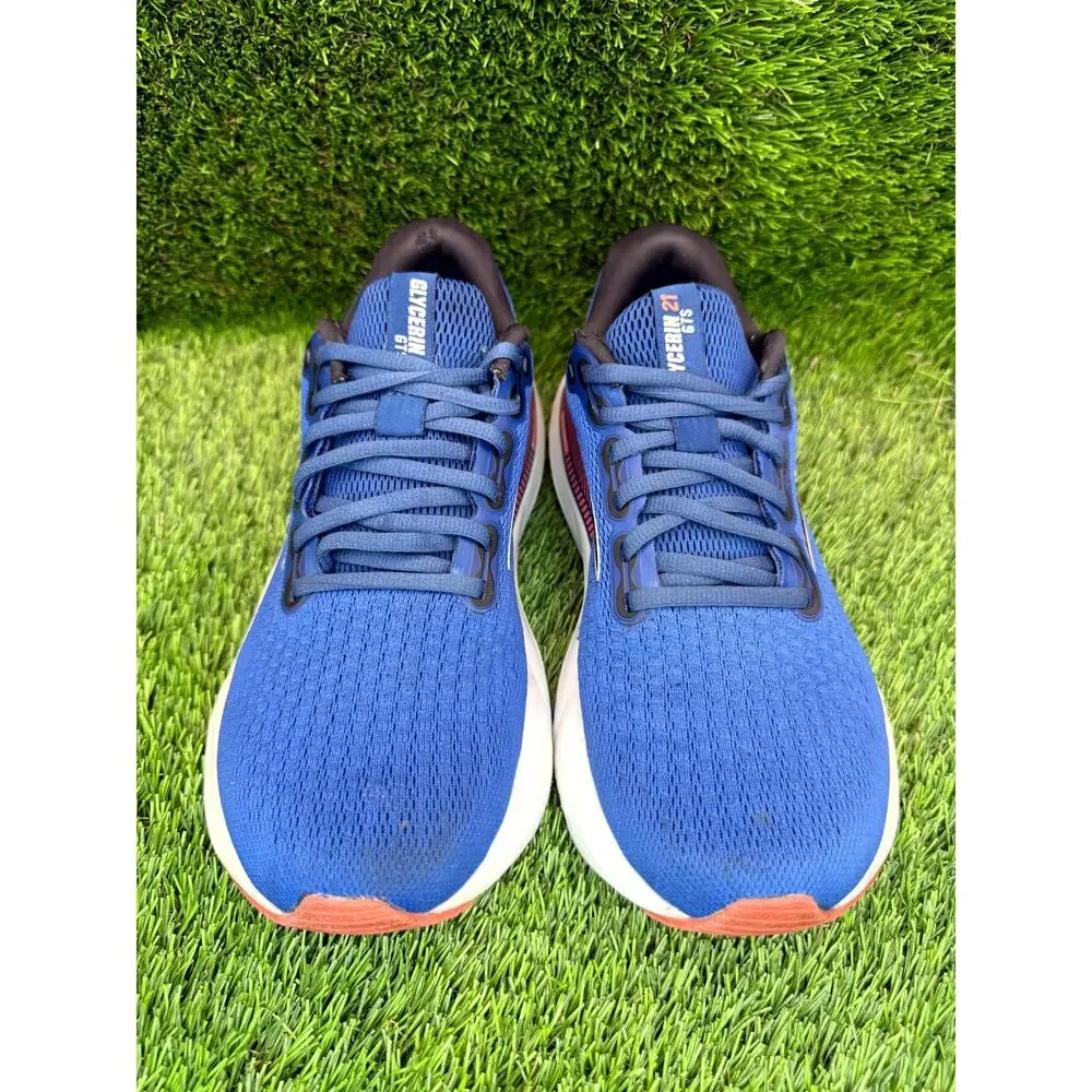 Brooks Glycerin GTS 21 1204091B496 Athletic Sneaker Women's 8B Blue Knit Jogging